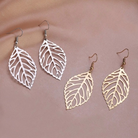 🔵𝟲𝟱%𝗢𝗙𝗙 𝗯𝘂𝗻𝗱𝗹𝗲𝘀 𝟯+🔵 NEW Large Leaf Bohemian Drop Earrings - Picture 3 of 16